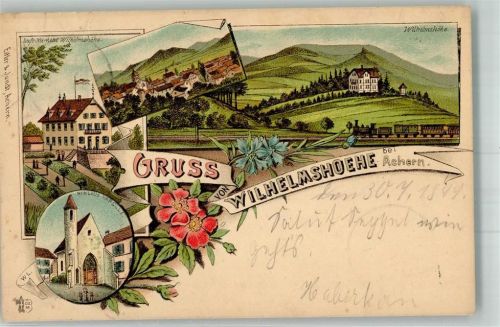 Achern 1899 Wilhelmshöhe Kurhotel Nikolaus-Kapelle