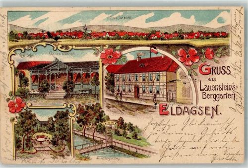 Eldagsen Gasthaus Lauenstein's Bergarten Kegelbahn Veranda Spiessburger Steg