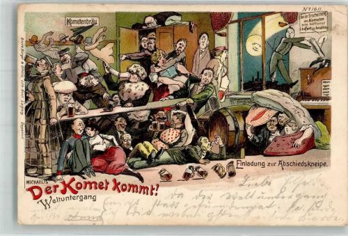 1899 Weltuntergang Abschiedskneipe Humor Verlag Bruno Bürger u. Ottillie Nr. 1611