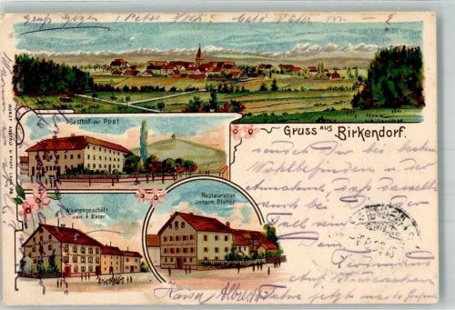 Birkendorf 1906 Gasthaus zur Post Warenhaus Blatter Gasthaus Blatter