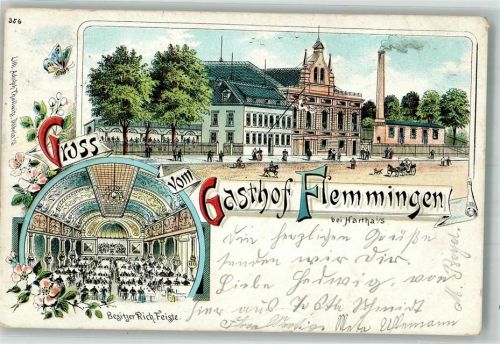 Hartha 1901 Gasthaus Flemmingen Saal