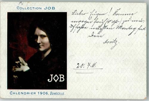 Zigarette Clendrier 1906 Duvocelle Collection JOB 1901 Künstlerkarte