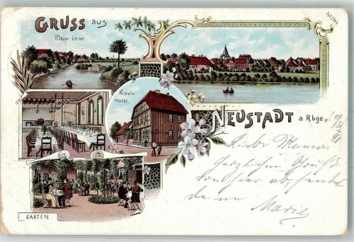 Neustadt 1898 Hotel Kraul Saal Garten Kleine Leine