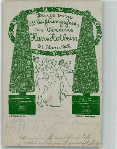 29. Stiftungsfest des Vereins Hans Holbein 1905 sign. Enterlein