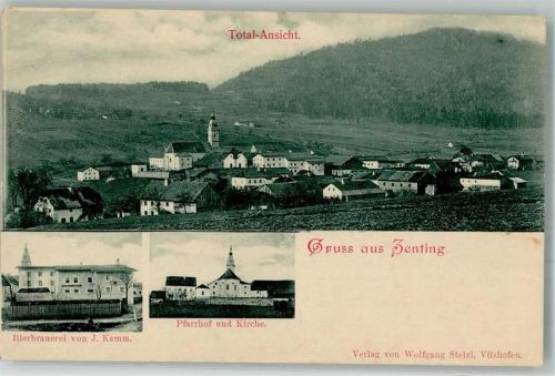 94579 W8359 Zenting - Brauerei Kamm Pfarrhof Dorfkirche