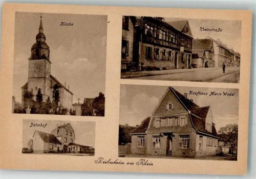 64584 W6083 Biebesheim am Rhein - Rheinstraße Bahnhof Kaufhaus Marie Wedel