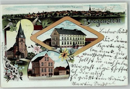 Bregenstedt 1903 Gasthaus zur Linde Stadthaus Kirche