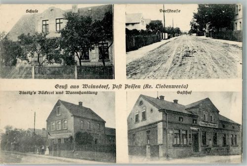 Wainsdorf 1924 Bäckerei Binding Gasthaus Wainsdorf Dorfstraße Schule