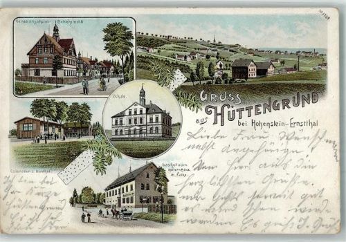Hohenstein-Ernstthal 1902 Hüttengrund Gasthaus zum heiteren Blick Genesungsheim Bethlehemstift