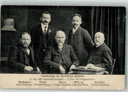 Unschuldig im Zucthaus gesessen + 1911 freigesprochen, Beckmann , Thiele, Meyer, Wilking Justiz Gebrauchsspuren