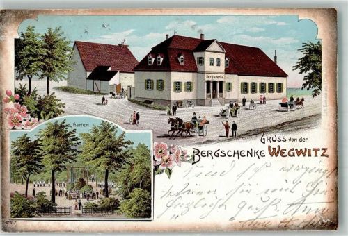 Wallendorf 1905 Wegwitz Gasthaus Bergschenke Gartenwirtschaft