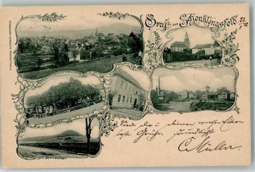 Schenklengsfeld 1902 Gasthaus Linde Schule Kirche Pfarrhaus Molkerei