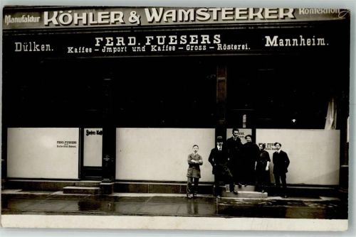41747 W4060 Dülken Foto AK Manufaktur Köhler & Wamsteerer Kaffee-Großrösterei Ferd. Fuesers