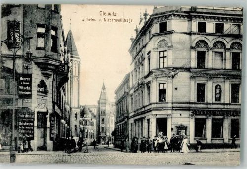 Gleiwitz 1914 Wilhelmstrasse Niederwallstrasse