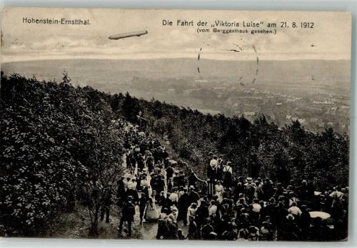 Hohenstein-Ernstthal 1912 Zeppelin Viktoria Luise über Hohenstein-Ernsttal 21.8.1912