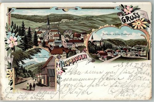 Neuhausen 1900 Schloss Purschenstein