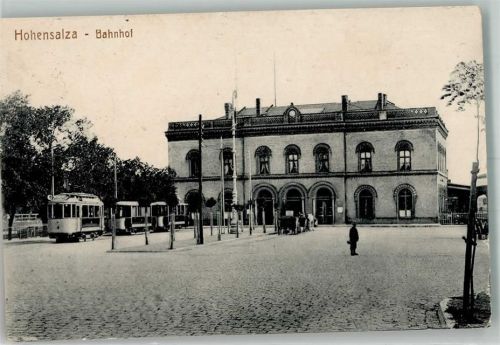 Hohensalza 1916 Straßenbahn Bahnhof Feldpost WK I