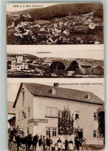 Rod a d Weil 1921 Oberförsterei Gasthaus zur Post Inflationsporto