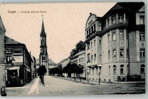 Sagan 1918 Kirche Friedrich Wilhelm- Straße Feldpost WK I