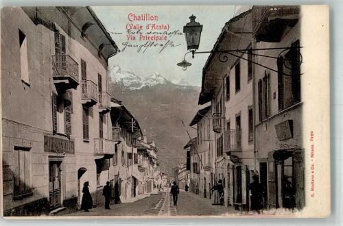 Chatillon 1905 Cafe Straße Via Principale