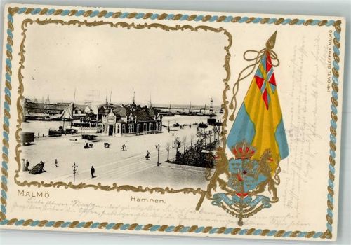 Malmö 1902 Hafen Fahne Wappen