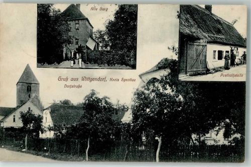 Wittgendorf 1908 Posthilfstelle Burg Dorfstrasse