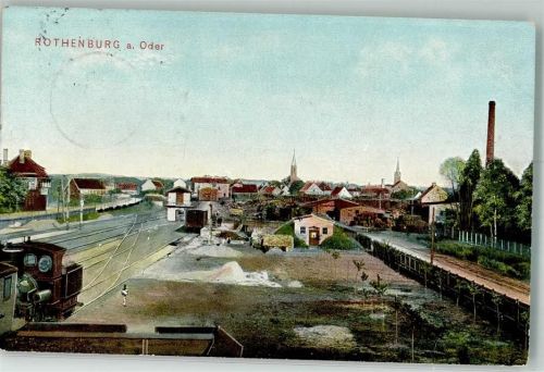 Rothenburg 1913 Bahnhof Eisenbahn