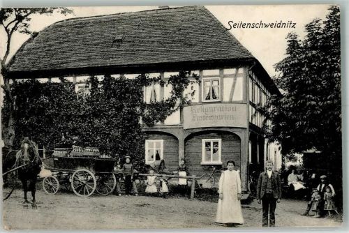 Großschweidnitz Seitenschweidnitz Gasthaus Fuhranhänger Pferd Fahrrad