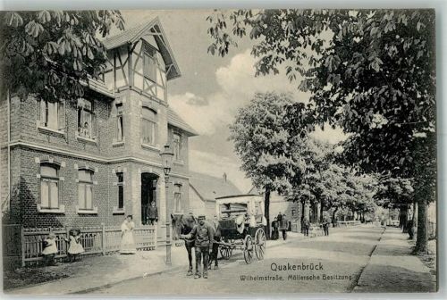 Quakenbrück 1909 Wilhelmstraße Möllerische Besitzung Fuhrwerk