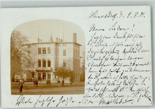 10115 O1121 Heinersdorf 1901 Foto AK Wohn- und Geschäftshaus