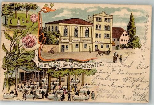 Markkleeberg 1901 Crostewitz Gasthaus zur Germania Gartenwirtschaft Genesungsheim