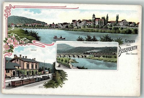 Beiseförth Fuldabrücke Bahnhof Die Fulda