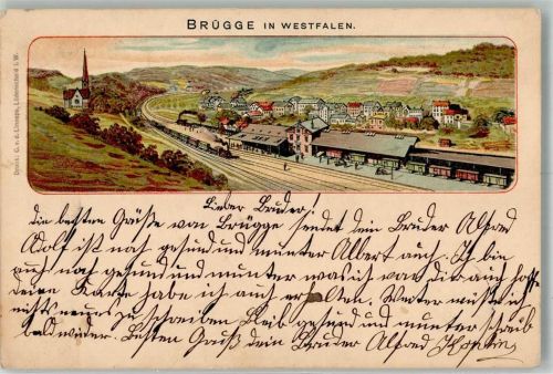 Brügge 1901 Bahnhof Brügge Passepartout