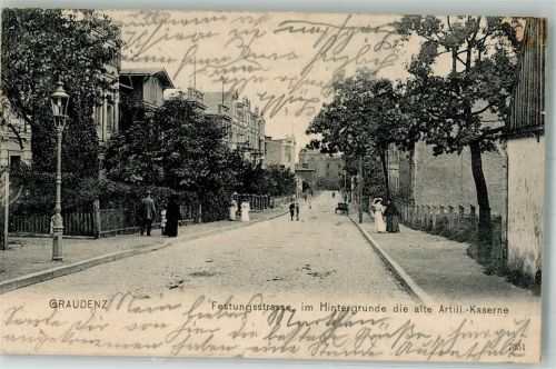 Graudenz 1905 Festungsstrasse Kaserne