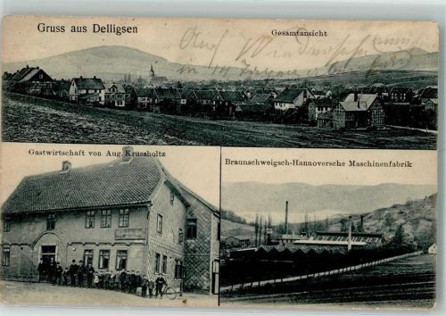Delligsen 1913 Gasthaus Krussholz Braunschweigsch-Hannoversche Maschinenfabrik