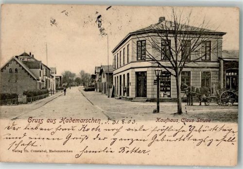 Hanerau-Hademarschen 1903 Ortstraße Kaufhaus Stuve