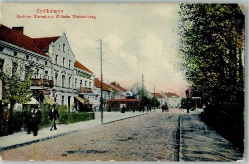 Eydtkuhnen Tschernyschewskoje Foto AK Geschäft Berliner Warenhaus