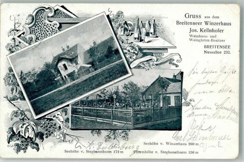 Wien 1905 Gasthaus Breitenseer Winzerhaus Nussallee 232
