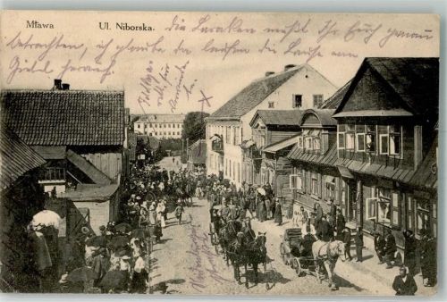 Mlawa 1915 Straße Ulica Niborska Feldpost WK I