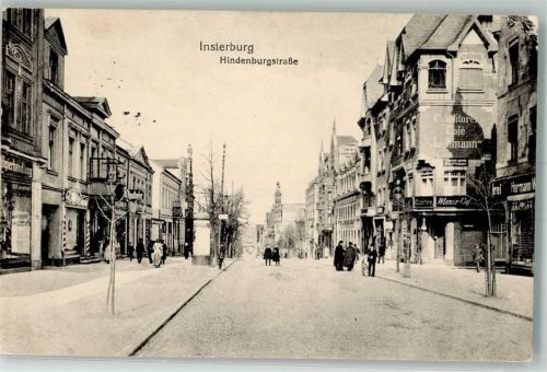 Insterburg 1917 Cafe Hindenburgstrasse Feldpost WK I