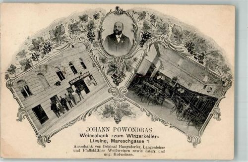 Wien Gasthaus Johann Powondras Zum Winzerkeller Mareschgasse 1