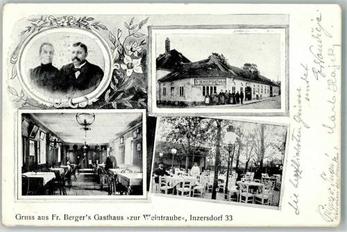 Wien 1903 Gasthaus Berger Zur Weintraube Inzersdorf 33