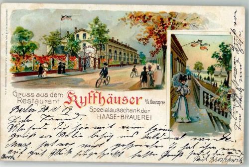 Niederschöneweide 1909 Gasthaus Kyffhäuser Ausschank Haase-Brauerei
