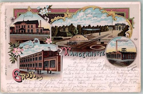 Tangerhütte 1899 Eisenwerk Modelltischlerei Bahnhof Krupp-Grusonwerk Schiessplatz
