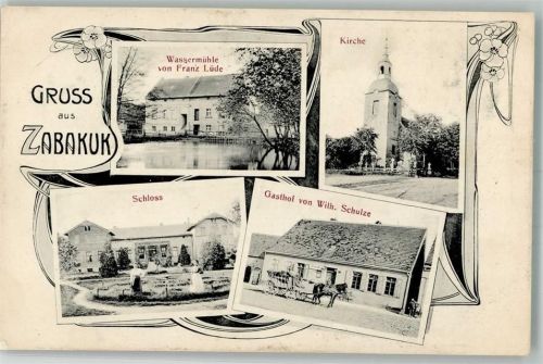 39307 O3281 Zabakuck - Wassermühle Schloss Gasthaus Schulze Fuhrwerk