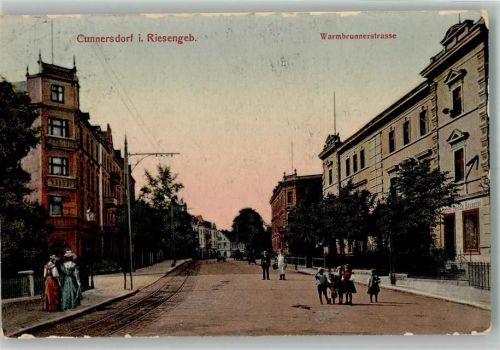 Kunnersdorf Malinnik 1909 Gebrauchsspuren Warmbrunnerstrasse