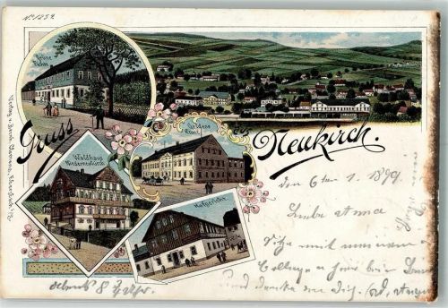 Neukirch 1899 Waldhaus Gasthaus Grüne Fichte Gasthaus Goldene Krone Hofgericht