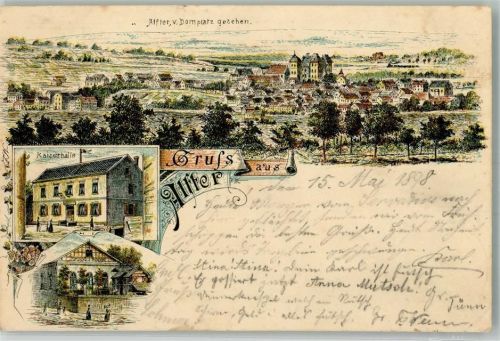 Alfter 1898 Kaiserhalle Burg Alfter