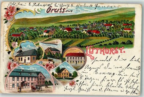 Lüthorst 1907 Pfarrhaus Schule Kurhaus Gasthaus Schaper