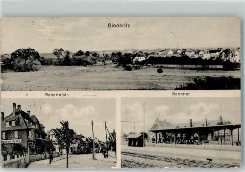 39175 O3104 Biederitz - Bahnhof Bahnhofstraße Gasthaus-Cafe BahnpostBerlin-Zug 399